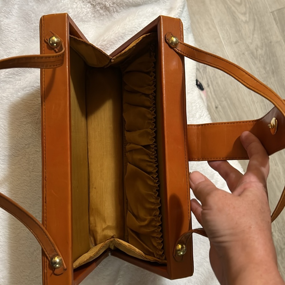 Vintage Leather Box Purse